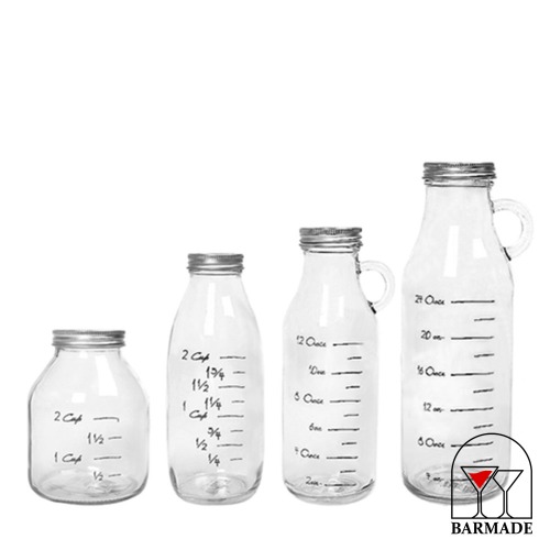 밀폐 유리병 4종 Airtight Glass Bottle 4 Types