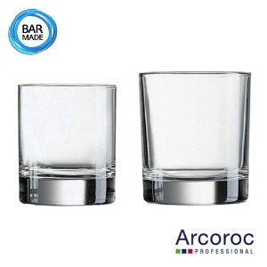 [ 조주기능사 올드패션드 글라스 ] 아코록 아이슬란드 온더락 글라스 ARCOROC Islande Rock Glass 200ml / 300ml