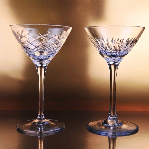 크리스탈 빈티지 커팅 마티니 글라스 Crystal Vintage Cutting Martini Glass  90ml 2 opitons