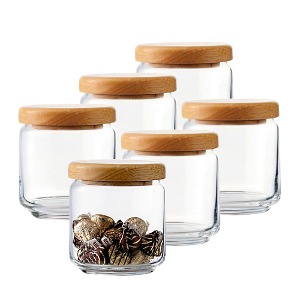 [6P세트] 오션 Pop Jar 나무뚜껑 Ocean Pop Jar Wood Lid 500ml