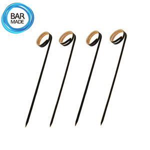 원형 검정 대나무 가니쉬 칵테일 픽 Round Shape Bamboo Cocktail Pick - 소 (9cm), 대(12cm) - 50EA SET