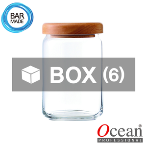 [ BOX - 6 EA ]오션 POP JAR 유리병 (나무뚜껑 포함) OCEAN POP JAR Glass Bottle 750ml